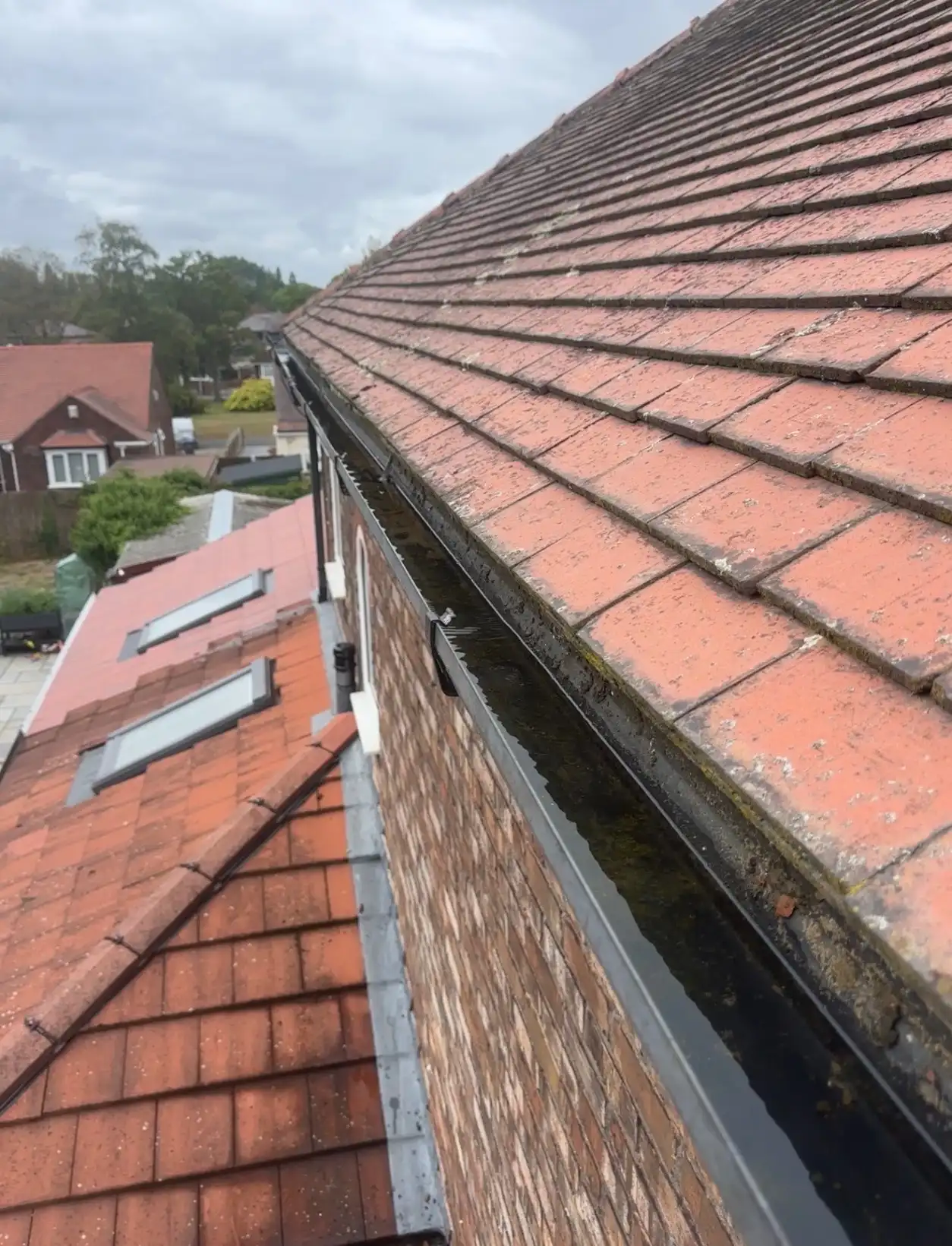 Gutter was leaking, water wasn’t flowing to the downpipe