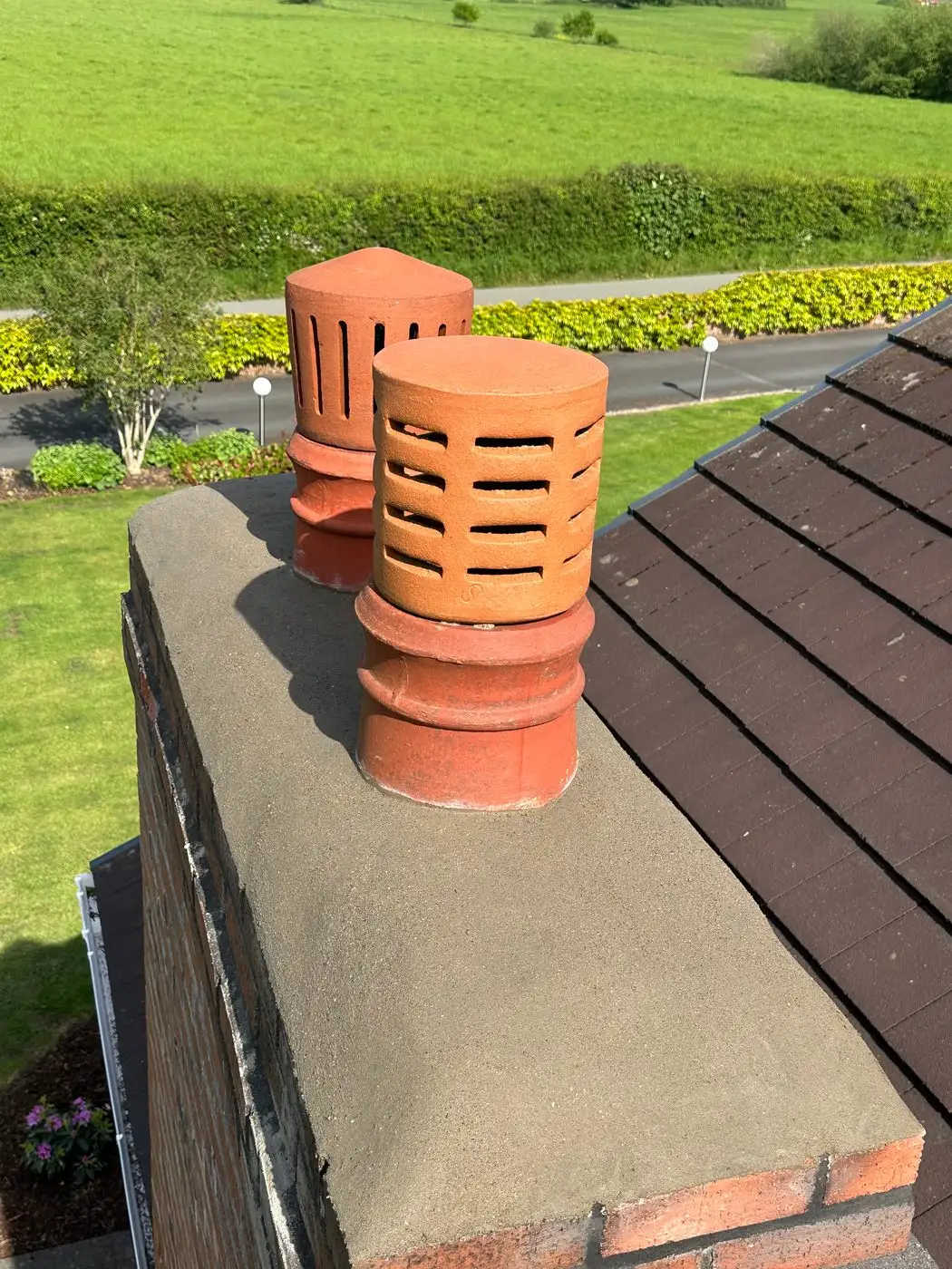 Chimney pots and flaunching made good