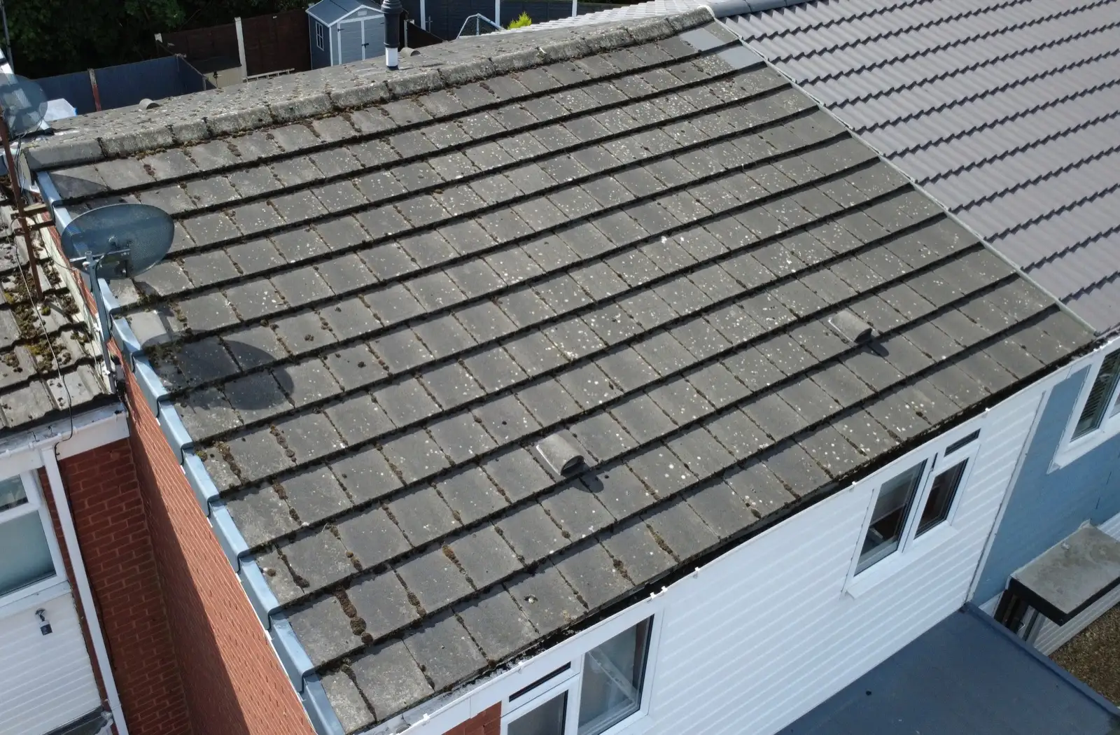 Roof before cleaning — example job 2